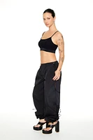 Bow Drawstring Parachute Pants