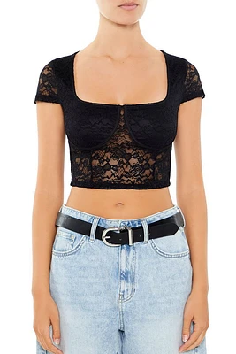 Lace Bustier Crop Top