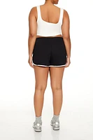 Plus Ringer Dolphin Shorts