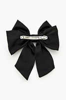 Rhinestone Bow Hair Barrette