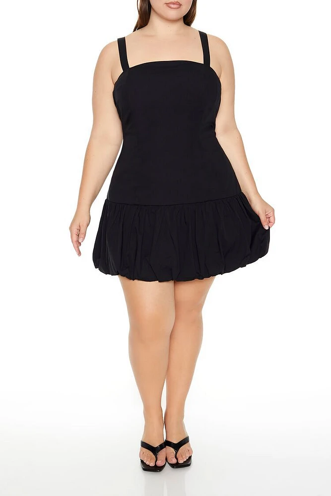 Plus Flounce Mini Dress