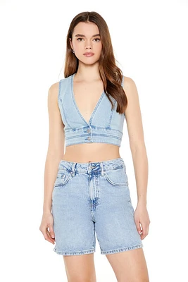 Plunging V-Neck Denim Bralette