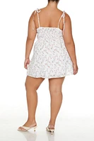 Plus Floral Mini Dress