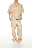 Paisley Mid-Rise Baggy Pants