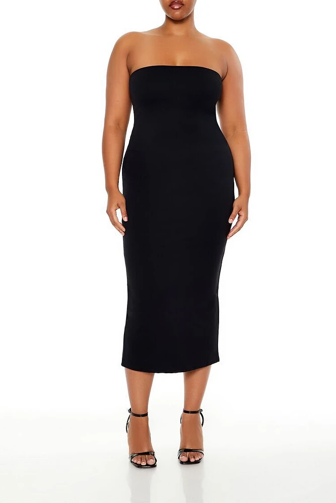 Plus Contour Sculpt Midi Tube Dress