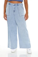 Plus Wide-Leg Carpenter Jeans