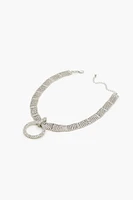 Rhinestone O-Ring Choker Necklace