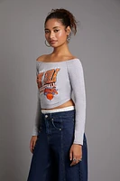 New York Knicks Off-the-Shoulder Top