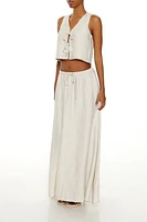 Tie-Front Crop Top & Maxi Skirt