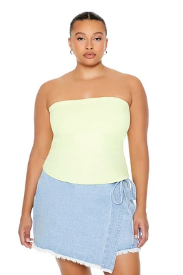 Plus Cotton-Blend Tube Top