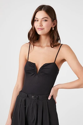 Split-Neck Cami Bodysuit