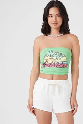 Frayed Drawstring Shorts