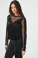 Sheer Lace Velvet Top