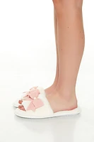 Plush Bow House Slippers