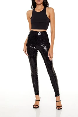 Sequin High-Rise Leggings