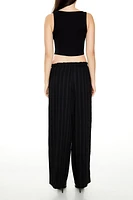 Drawstring Wide-Leg Pants