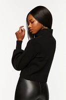 Lantern-Sleeve Turtleneck Top