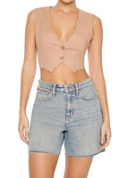 Plunging Cropped Vest