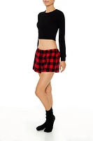 Buffalo Plaid Pajama Shorts