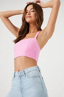 Smocked Tie-Back Crop Top