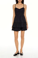 Layered V-Neck Mini Dress