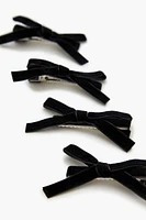 Velvet Bow Hair Clip Set