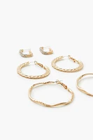 Rhinestone Hoop Earring Set