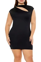 Plus Twist-Front Mini Dress