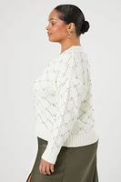 Plus Pointelle Knit Sweater