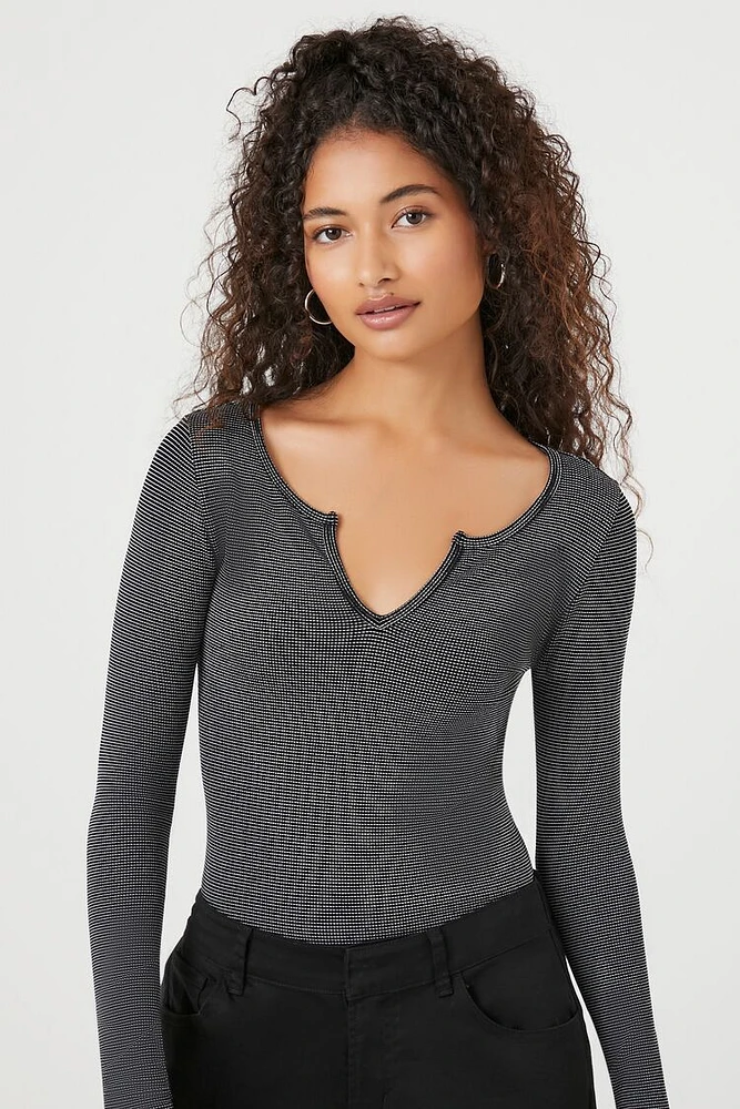 Seamless Split-Neck Bodysuit