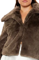 Plus Faux Fur Coat