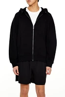 Toggle Drawstring Zip-Up Hoodie