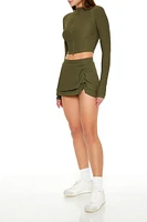 Active Ruched Flare Skort