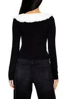 Peter Pan-Collar Cardigan Sweater