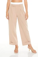 Cuffed Two-Tone Trouser Pants