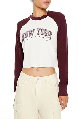 New York Raglan Cropped Tee