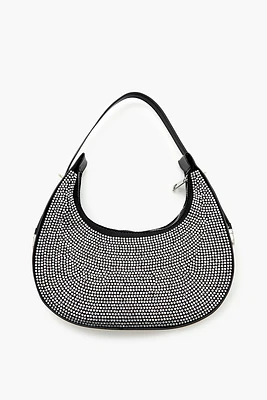 Rhinestone Crescent Shoulder Bag