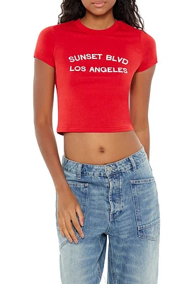 Sunset Blvd Cropped Baby Tee