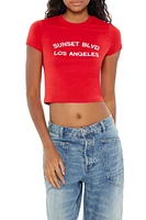 Sunset Blvd Cropped Baby Tee