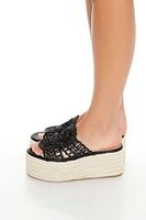 Crochet Espadrille Flatform Wedges