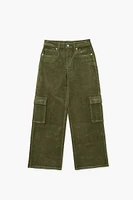 Girls Corduroy Cargo Pants (Kids)