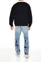 Frayed Mid-Rise Slim-Fit Jeans