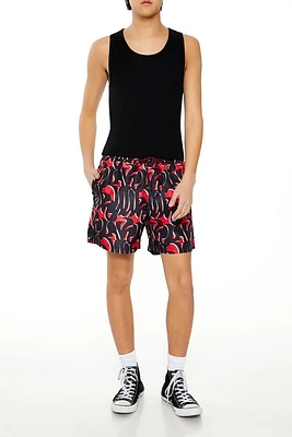 Geo Print Swim Trunks