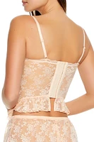 Sheer Lace Lingerie Corset Cami