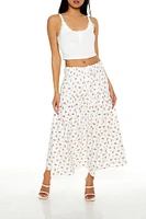 Floral Print Maxi Skirt