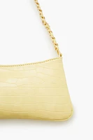 Faux Croc Baguette Bag