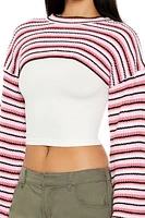 Striped Shrug Sweater
