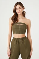 Cutout Tube Top & Cargo Pants Set