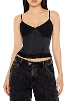 Satin Ruffle-Hem Cami