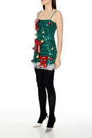 Sequin Christmas Tree Dress